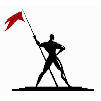 Demonstrant-Lord Press Logo Statue Freistehende Fotoskulptur