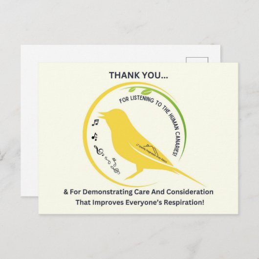 Demonstrating Care and Consideration Postkarte (Vorne/Hinten)