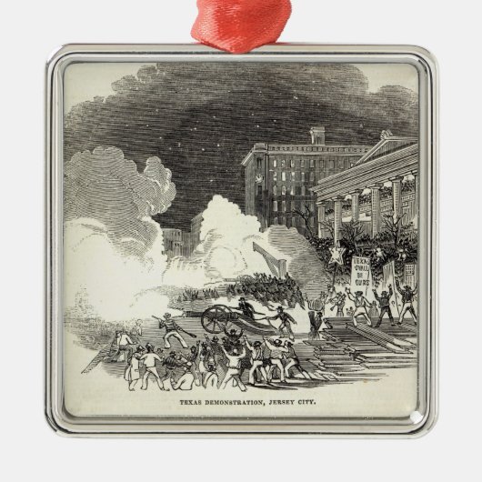 Demonstration in Jersey City Ornament Aus Metall (Vorne)