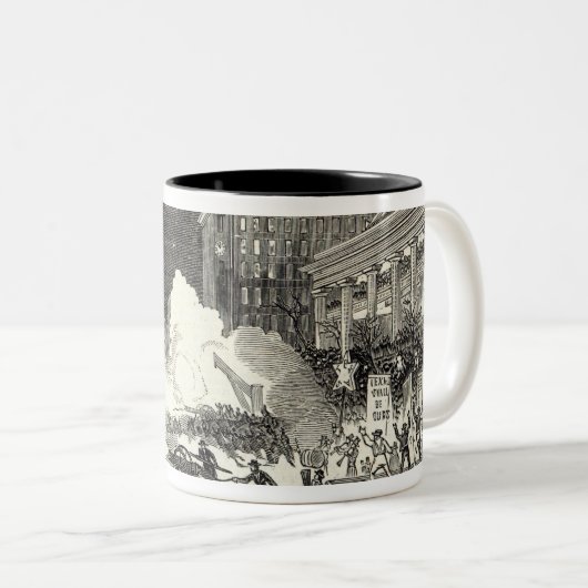 Demonstration in Jersey City Zweifarbige Tasse (VorderseiteRechts)