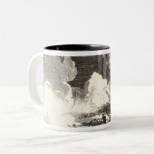 Demonstration in Jersey City Zweifarbige Tasse (Vorderseite Links)