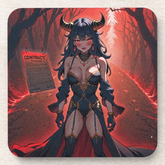 Demonstration mit Kontakt an Crossroads, Anime Dem Getränkeuntersetzer (Vorderseite)