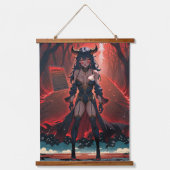 Demonstration mit Kontakt an Crossroads, Anime Dem Wandteppich Mit Holzrahmen (Vorderseite)