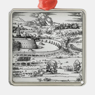 Demonstration von Verteidigungsmaßnahmen Silbernes Ornament