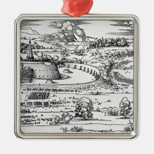 Demonstration von Verteidigungsmaßnahmen Silbernes Ornament (Vorne)