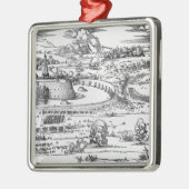 Demonstration von Verteidigungsmaßnahmen Silbernes Ornament (Links)