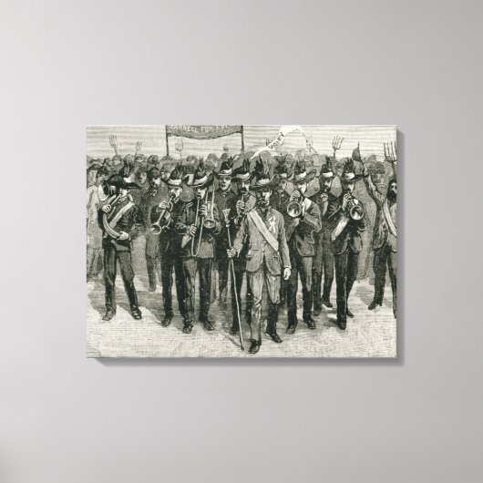 Demonstration zum Anwesen von Parnell Leinwanddruck (Vorderseite)