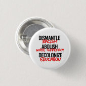 Demontage des Rassismus Abolish White Supremacy Button (Vorne & Hinten)