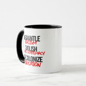 Demontage des Rassismus Abolish White Supremacy Tasse (Vorderseite Links)