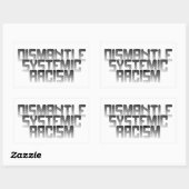 Demontage systemischen Rassismus Rechteckiger Aufkleber (Blatt)