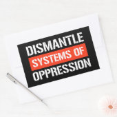 Demontage von Systemen der Unterdrückung rechtecki Rechteckiger Aufkleber (Umschlag)