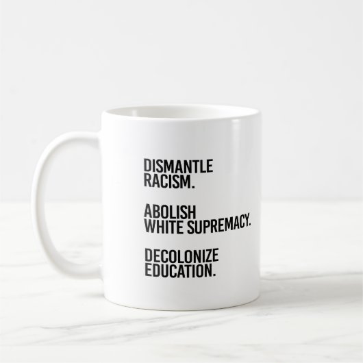 Demontieren Abolish Decolonisation Kaffeetasse (Links)