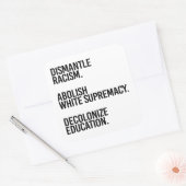 Demontieren Abolish Decolonisation Quadratischer Aufkleber (Umschlag)