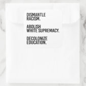 Demontieren Abolish Decolonisation Quadratischer Aufkleber (Tasche)