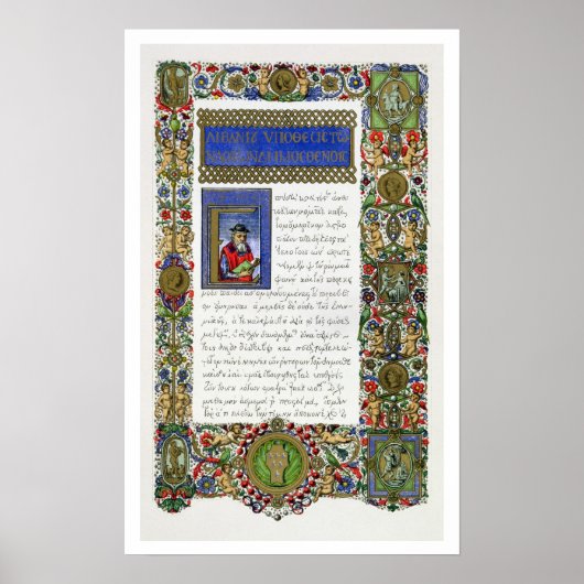 Demosthenes (c.384-322 v. Chr.), facsim Poster (Vorne)