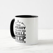 DeMotivational: Jede Reise beginnt mit einer klein Tasse (Vorderseite Links)