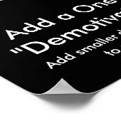 Demotivationale Poster ... Schaffe dein eigenes! (Ecke)