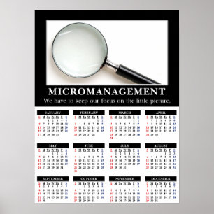 Demotivationaler Wall-Kalender 2013: Mikromanageme Poster
