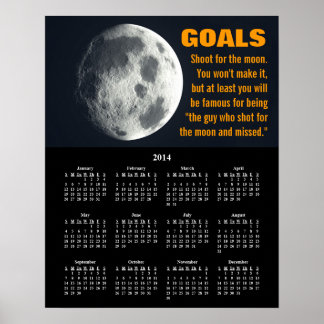 Demotivationales Kalenderziel 2014 Poster