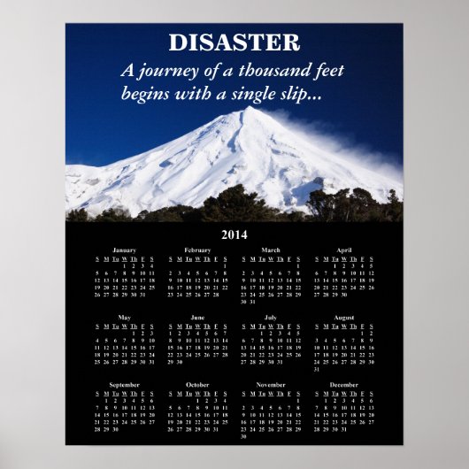 Demotivations-Kalender-Desaster 2014 Poster (Vorne)