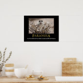 Demotivitäts-Eichhörnchenplakat: Paranoia Poster (Küche)