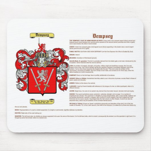 Dempsey (Bedeutung) Mousepad (Vorne)