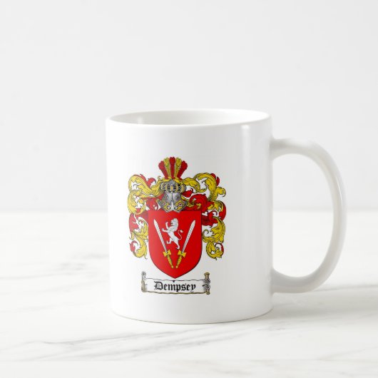 DEMPSEY FAMILIENWAPPEN - DEMPSEY WAPPEN KAFFEETASSE (Rechts)