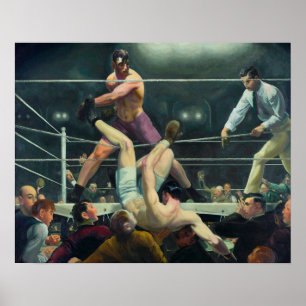 Dempsey und Firpo von George Bellows (1924) Poster