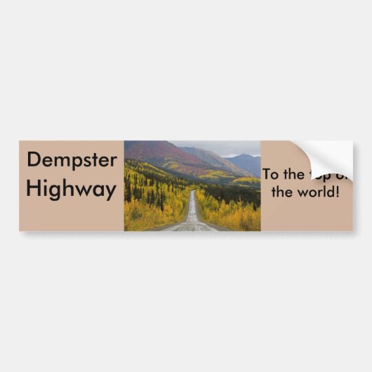 Dempster Landstraße zur Weltspitze Autoaufkleber (Vorne)