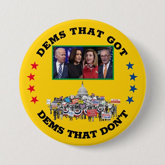 Dems, die (politische) Taste got Button (Vorderseite)