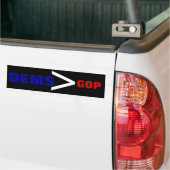Dems > GOP Autoaufkleber (Auf Lkw)