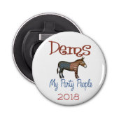 DEMS My Party Patriotic Donkey Design Flaschenöffner (Vorderseite)