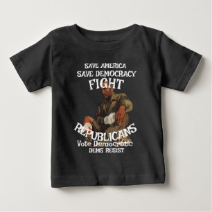 DEMS WAHL 2026 2028 WAHLFLAGGE USA AMERIKA BABY T-SHIRT