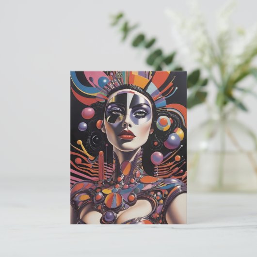 Demure AF - Ken Gage Surreal Art Postkarte (Stehend Vorderseite)