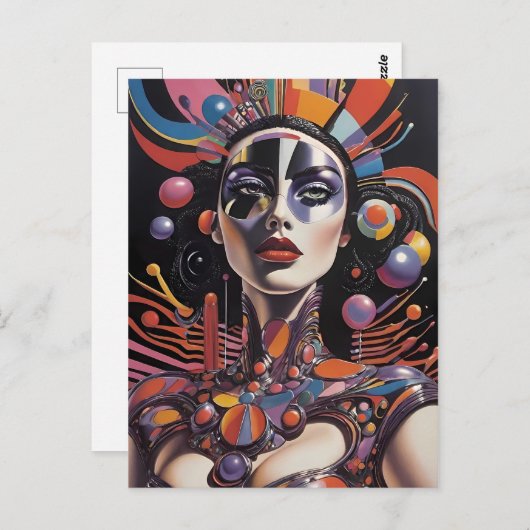 Demure AF - Ken Gage Surreal Art Postkarte (Vorne/Hinten)