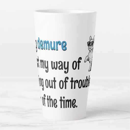 Demure Frenchie Tasse (Vorderseite)