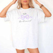 Demure Lilac Bow Bridesmaid Vorschlag T-Shirt