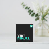 DEMURE QUADRATISCHE VISITENKARTE (Stehend Vorderseite)