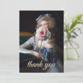 Demure with Pink Peony Dankeskarte (Stehend Vorderseite)