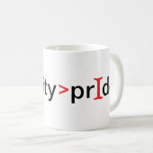 Demut ist größer als Stolz Kaffeetasse (VorderseiteRechts)