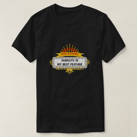 Demut ist mein bestes Feature - ein MisterP-Shirt T-Shirt (Design vorne)