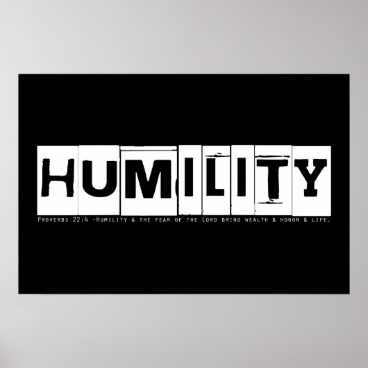 "Demut" Sprichwörter Poster (Vorne)