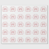 Demut Weihnachtscoquette ästhetisch Geschenkpapier (Flach)