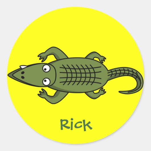 Den Alligator ersetzen Runder Aufkleber (Vorderseite)