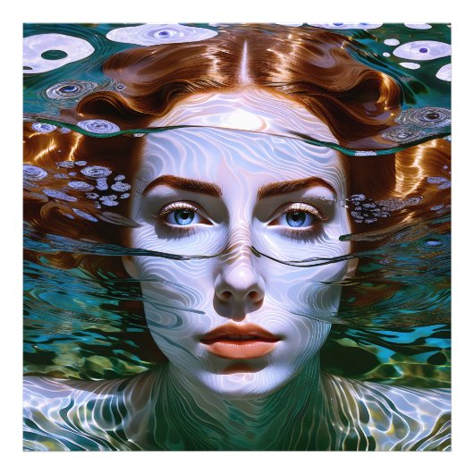 "Den Atem halten" - Frauen im Wasser Fotodruck (Vorne)