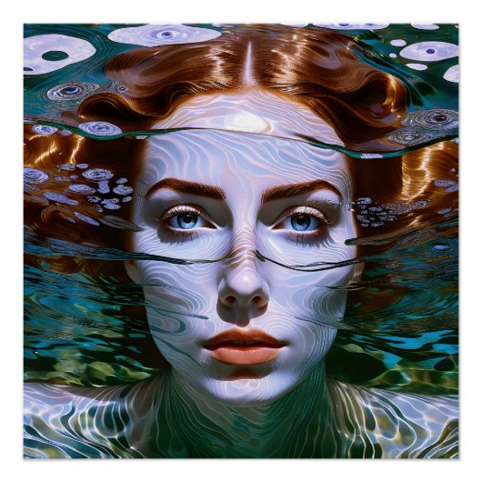 "Den Atem halten" - Frauen im Wasser Poster (Vorderseite)