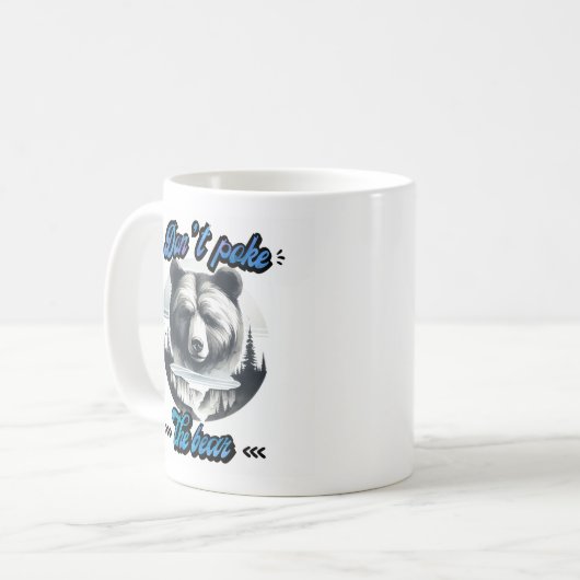 Den Bären nicht pochen Kaffeetasse (Vorderseite Links)