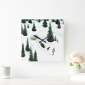 Den Baum abschneiden Quadratische Wanduhr (Zuhause)