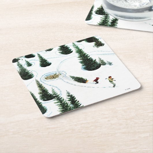 Den Baum abschneiden Rechteckiger Pappuntersetzer (angewinkelt)