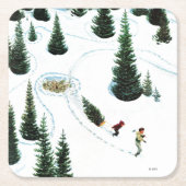 Den Baum abschneiden Rechteckiger Pappuntersetzer (Vorderseite)